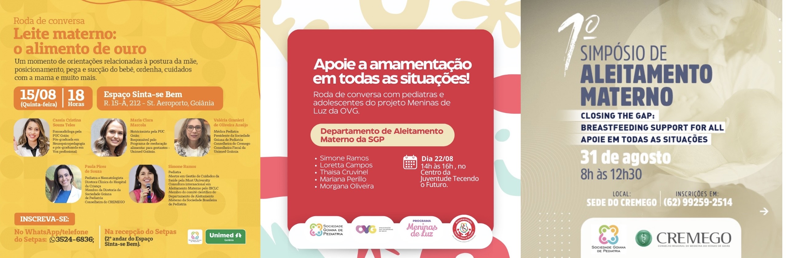 Sociedade Goiana de Pediatria promove série de ações em alusão ao Agosto Dourado  